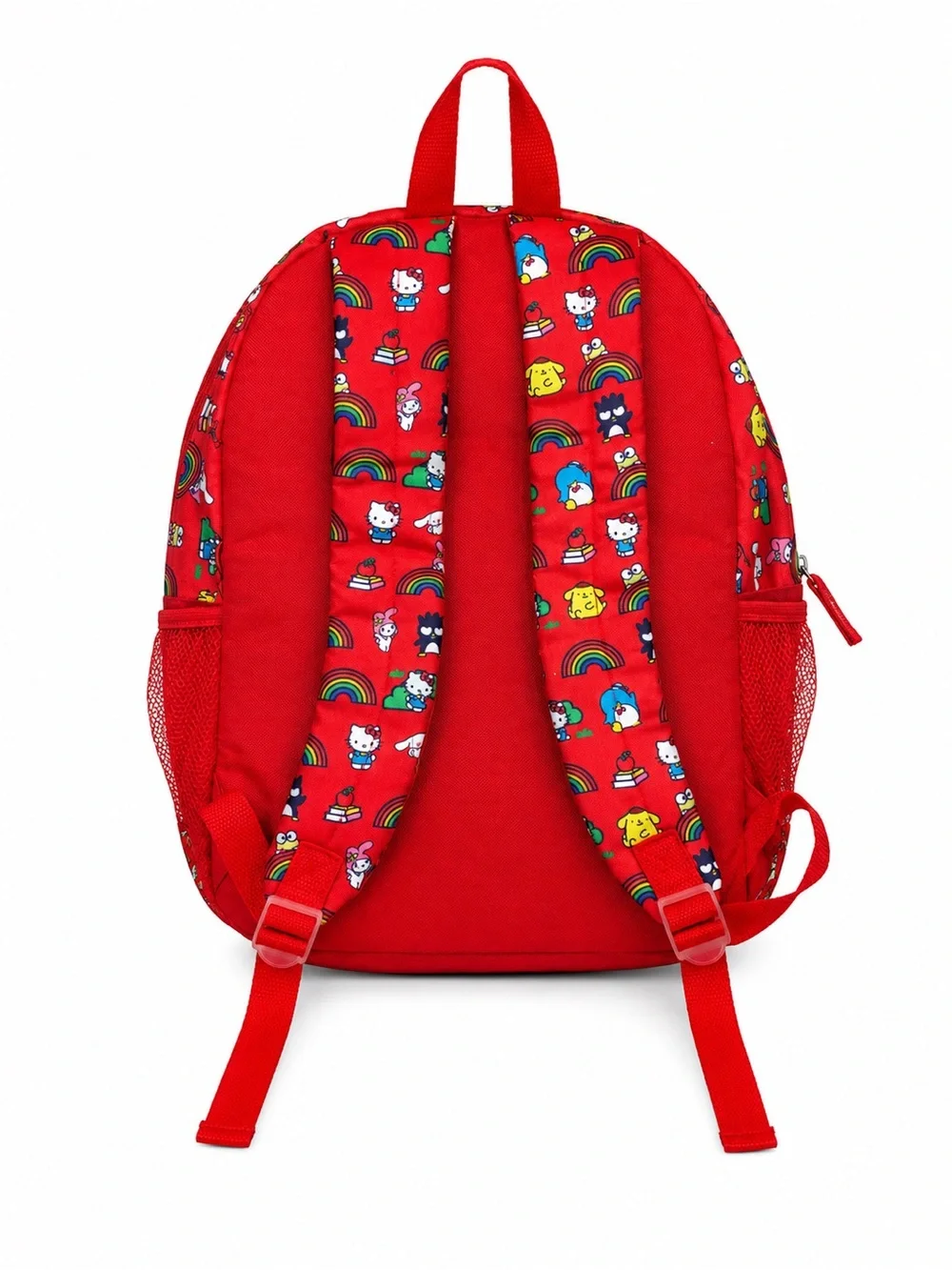 Hello Kitty Red Backpack with Rainbow & Character Pattern